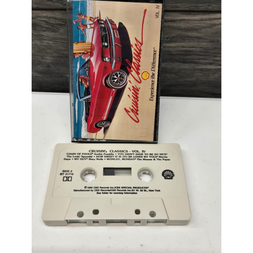 Cruisin' Classics Vol. IV Cassette Tape‎ 1990 Aretha Franklin Marvin Gaye BT